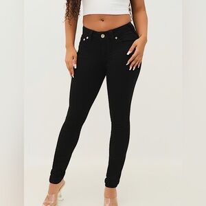 True Religion Black Jennie Curvy Skinny Jeans Size 27